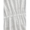 imageFloerns Girls Ruffle Trim V Neck Short Sleeve Swimwear Beachwear Cover UpWhite