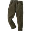 imageFloerns Boys Casual Elastic Waist Tapered Trousers Long Corduroy PantsArmy Green
