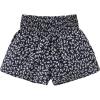imageFloerns Girls Elastic Waist Wide Leg Loose Fit Floral Print Paperbag ShortsNavy Blue