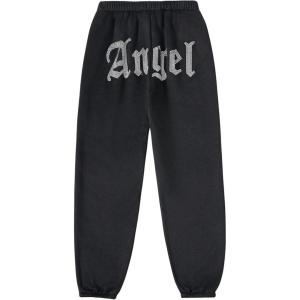 imageFloerns Girls Graphic Print Elastic Waist Sweatpants Casual Athletic Jogger Pants SweatpantsBlack Graphic
