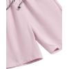 imageFloerns Boys Drawstring Letter Print Bermuda Type Straight Leg Casual ShortPink