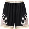 imageFloerns Boys Paisley Print Elastic Waist Contrast Trim Track ShortsBlack Letter