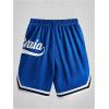 imageFloerns Boys Paisley Print Elastic Waist Contrast Trim Track ShortsBlue
