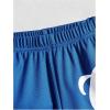 imageFloerns Boys Paisley Print Elastic Waist Contrast Trim Track ShortsBlue