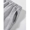 imageFloerns Girls 3 Pcs Solid Elastic Waist Thermal Lined Jogger SweatpantsBlack White Grey