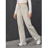 imageFloerns Girls Casual Drawstring High Waist Seam Sweatpants with PocketApricot