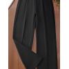 imageFloerns Girls Casual Drawstring High Waist Seam Sweatpants with PocketBlack