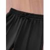 imageFloerns Girls Casual Drawstring High Waist Seam Sweatpants with PocketBlack