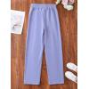 imageFloerns Girls Casual Drawstring High Waist Seam Sweatpants with PocketDusty Purple
