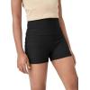 imageFloerns Girls Dance Shorts Breathable Rib Knit Sporty Running Biker ShortsA Black