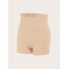 imageFloerns Girls Dance Shorts Breathable Rib Knit Sporty Running Biker ShortsApricot