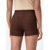 imageFloerns Girls Dance Shorts Breathable Rib Knit Sporty Running Biker ShortsCoffee Brown