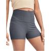 imageFloerns Girls Dance Shorts Breathable Rib Knit Sporty Running Biker ShortsDark Grey