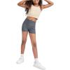 imageFloerns Girls Dance Shorts Breathable Rib Knit Sporty Running Biker ShortsDark Grey