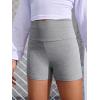 imageFloerns Girls Dance Shorts Breathable Rib Knit Sporty Running Biker ShortsLight Grey
