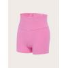 imageFloerns Girls Dance Shorts Breathable Rib Knit Sporty Running Biker ShortsPink