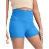 imageFloerns Girls Dance Shorts Breathable Rib Knit Sporty Running Biker ShortsRoyal Blue