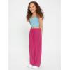 imageFloerns Girls Elastic Waist Trousers High Waist Casual Wide Leg PantsHot Pink