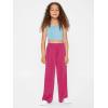 imageFloerns Girls Elastic Waist Trousers High Waist Casual Wide Leg PantsHot Pink