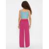 imageFloerns Girls Elastic Waist Trousers High Waist Casual Wide Leg PantsHot Pink