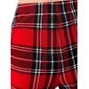 imageFloerns Girls Plaid Tartan Print Elastic Waist Bell Bottom Flare Leg Long PantsRed