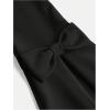 imageFloerns Girls Stretchy Elastic High Waist Bow Front Bell Bottom Flare Leg PantsBlack