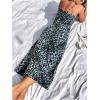 imageFloerns Womens Leopard Print Draped Collar Spaghetti Strap Cami Long DressGrey