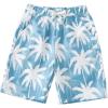 imageFloerns Boys Drawstring Letter Print Bermuda Type Straight Leg Casual ShortBlue