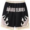 imageFloerns Boys Paisley Print Elastic Waist Contrast Trim Track ShortsBlack Letter