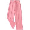 imageFloerns Girls Casual Drawstring High Waist Seam Sweatpants with PocketPink