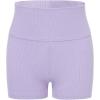 imageFloerns Girls Dance Shorts Breathable Rib Knit Sporty Running Biker ShortsLilac Purple