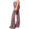 imageFloerns Girls Plaid Tartan Print Elastic Waist Bell Bottom Flare Leg Long PantsPink Paisley