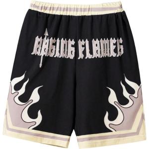 imageFloerns Boys Paisley Print Elastic Waist Contrast Trim Track ShortsBlack Letter