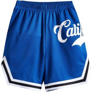 imageFloerns Boys Paisley Print Elastic Waist Contrast Trim Track ShortsBlue