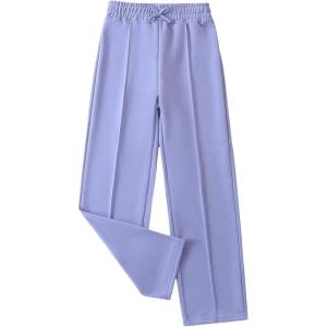 imageFloerns Girls Casual Drawstring High Waist Seam Sweatpants with PocketDusty Purple