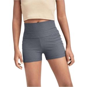 imageFloerns Girls Dance Shorts Breathable Rib Knit Sporty Running Biker ShortsDark Grey