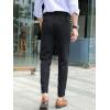 imageFloerns Mens Classic Fit Flat Front Dress Pants Office Business TrousersBlack