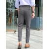 imageFloerns Mens Classic Fit Flat Front Dress Pants Office Business TrousersDark Grey