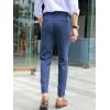 imageFloerns Mens Classic Fit Flat Front Dress Pants Office Business TrousersDusty Blue