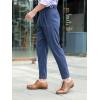 imageFloerns Mens Classic Fit Flat Front Dress Pants Office Business TrousersDusty Blue
