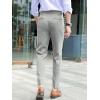 imageFloerns Mens Classic Fit Flat Front Dress Pants Office Business TrousersLight Grey