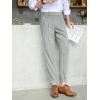 imageFloerns Mens Classic Fit Flat Front Dress Pants Office Business TrousersLight Grey