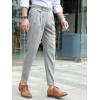 imageFloerns Mens Classic Fit Flat Front Dress Pants Office Business TrousersLight Grey