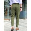 imageFloerns Mens Classic Fit Flat Front Dress Pants Office Business TrousersOlive Green