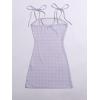 imageFloerns Womens Plaid Print Mini Cami Bodycon DressLilac Purple