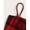 imageFloerns Womens Plaid Print Mini Cami Bodycon DressRed R