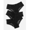 imageFloerns Womens Plus Size 2 Pack Lace Seamless VStrings Thong Panties SetBlack Ink