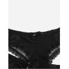 imageFloerns Womens Plus Size 2 Pack Lace Seamless VStrings Thong Panties SetBlack Ink