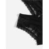 imageFloerns Womens Plus Size 2 Pack Lace Seamless VStrings Thong Panties SetBlack Ink