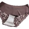 imageFloerns Womens Plus Size 2 Pack Lace Seamless VStrings Thong Panties SetBrown Multi